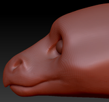 Realistic Point-nosed Dragon Head Base