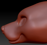 Feminine Golden Retriever Static Jaw Head Base