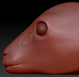 Realistic Goat/Sheep Static Jaw Head Base Variant 1