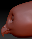Realistic Barn Owl Head Base