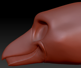 Feminine Toony Bird Static Jaw Head Base Variant 5