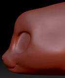 True Kemono Somali Cat Head Base
