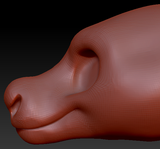 Gender Neutral Toony Caribou/Reindeer Head Base Variant 1