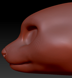Feminine Red Panda Head Base