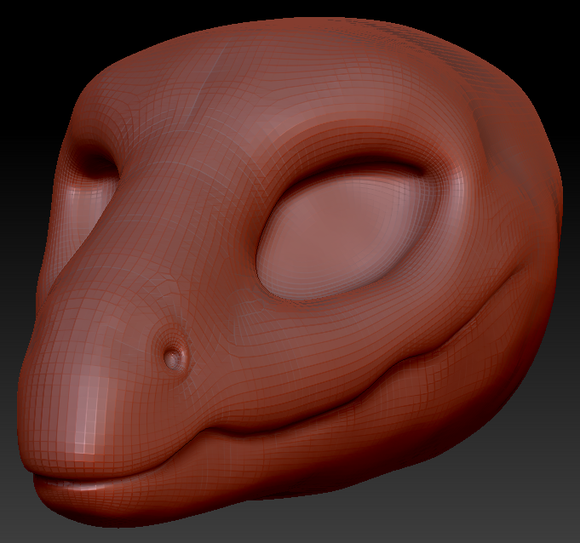 Feminine Dilophosaurus Head Base