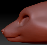 Feminine Fruit Bat Head Base
