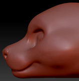 Feminine Big Cat Head Base Variant 1