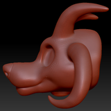 Gender Neutral Toony Large Canine Head Base Complex Variant 1