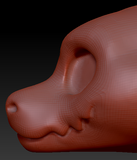 Gender Neutral Round-nosed Dragon Head Base Variant 2