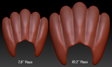 7.8" Wide 5-Toe Small Foam Paw Set