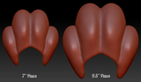 7" Wide 4-Toe Slim Small Foam Paw Set