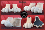 10" Wide 4-Toe Small Foam Paw Set