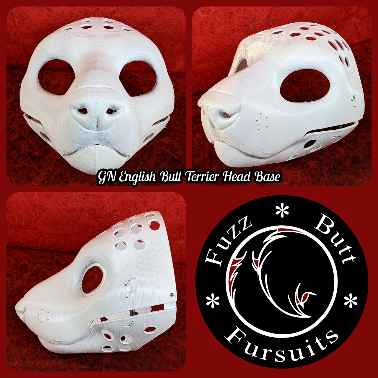 Gender Neutral English Bull Terrier Head Base - Main Image